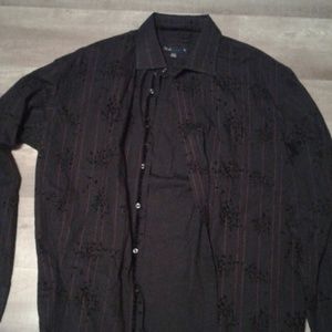 Blue pronto uomo button down dress shirt